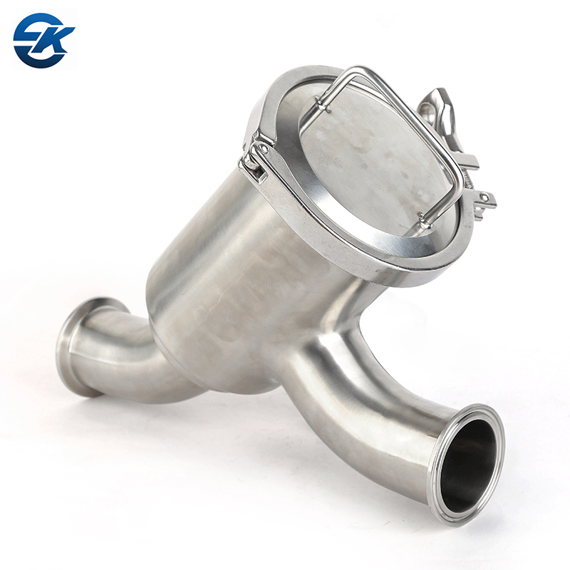 Food Grade SS304 SS316L Stainless Steel SMS Union Threaded Y Filter Strainer