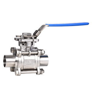 Dairy Industrial Sanitary Stainless Steel Welded 3 Piece Manual Ball Valve