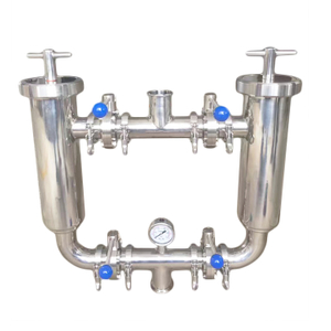 Food Grade Stainless Steel SS304 1.5 inch Tri Clamp Duplex Filter Strainer For Milk Chocolate