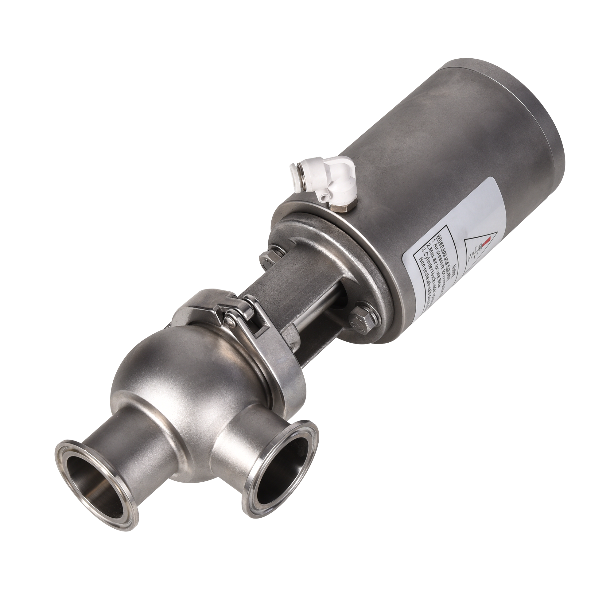 Sanitary Stainless Steel Mixproof Valve Pneumatic Actuator Stop Reversing Valve