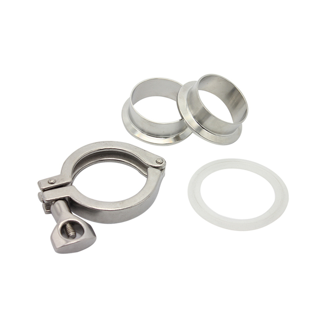 Stainless Steel SS304 Sanitary Tri Clamp Set Clamp Ferrule Single Pin Clamp Gasket