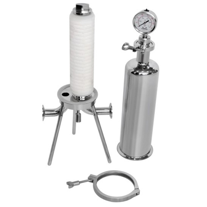  Stainless Steel Food Grade SS304 Sanitary Single Core Micro Filter 