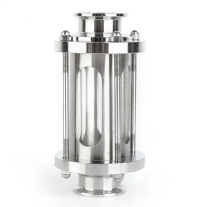 Stainless Steel SS304 Sanitary Tri Clamp Straight Sight Glass With Protective Containment