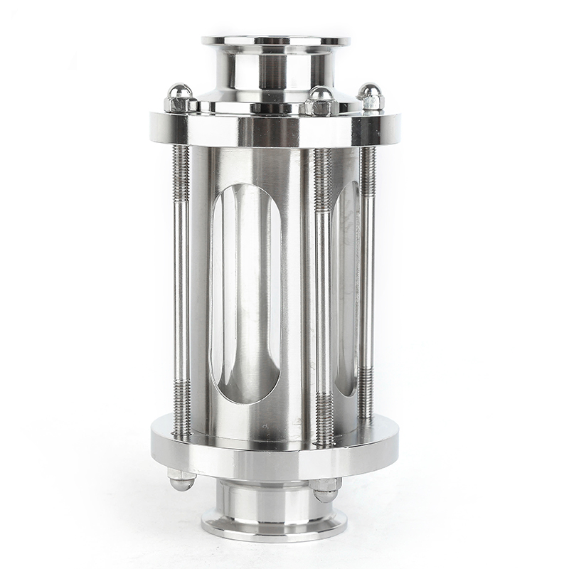 Stainless Steel SS304 Sanitary Tri Clamp Straight Sight Glass With Protective Containment