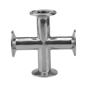 Pharmacy Stainless Steel 316L Pipe Fittings Food Grade Clam Cross