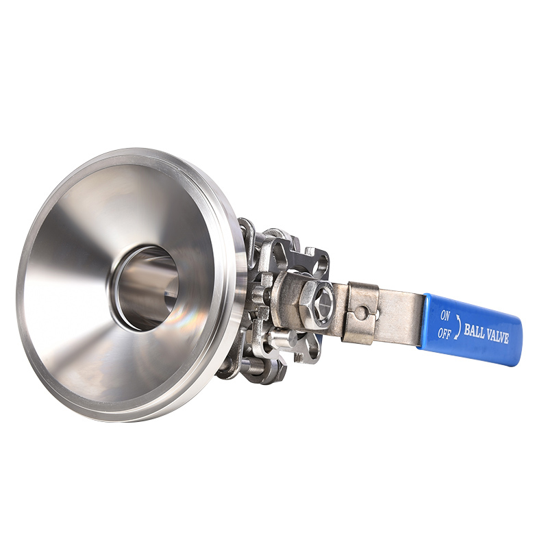 Sanitary Clamp Stainless Steel Manual Tank Bottom Ball Valve for Beverage Industrial