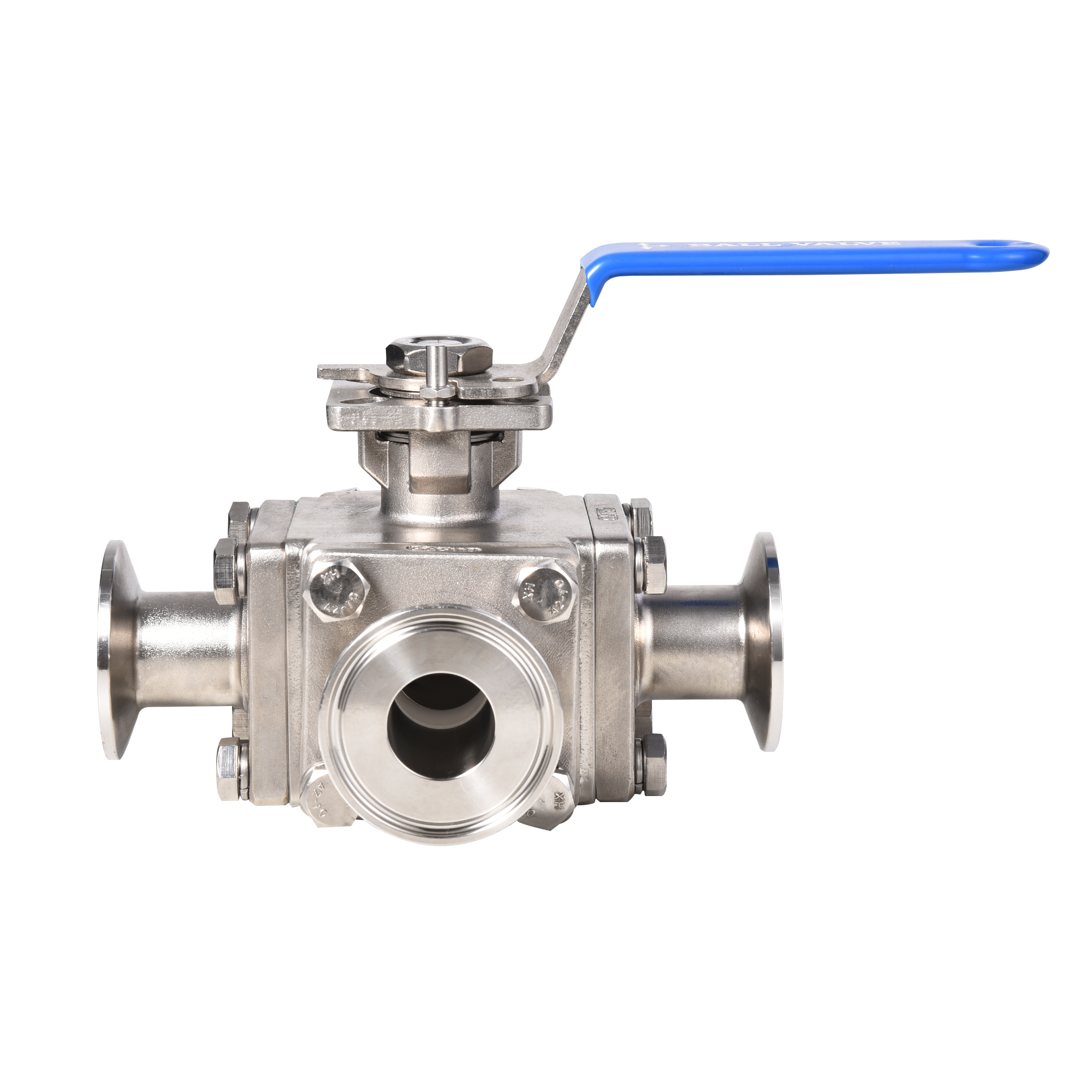 Stainless Steel Three-way Non-retention Manual Clamp Ball Valve