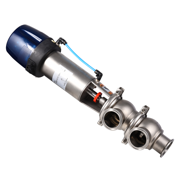 SS304 Sanitary Stainless Steel Pneumatic 3 Way Reversing Valve With C-TOP