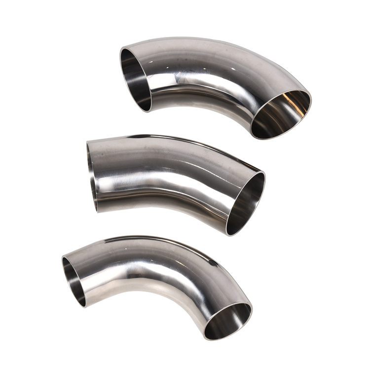 DIN Food Grade Stainless Steel Long Type 90 Elbow for Pipe Tube