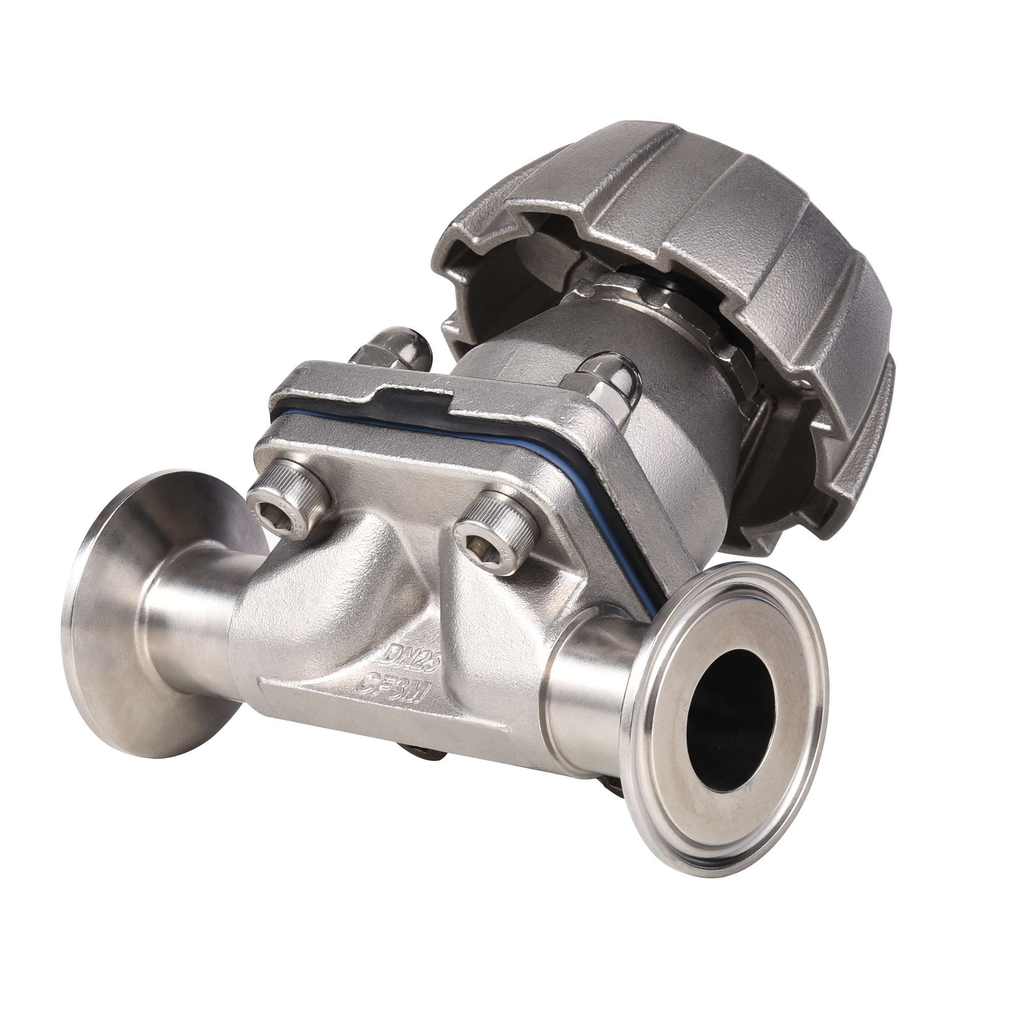 Pharmaceutical Industrial Stainless Steel Sanitary Manual Diaphragm Valve