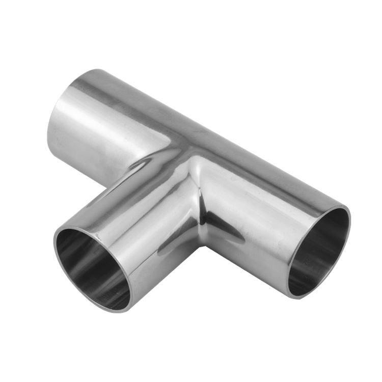 316L Stainless Steel Long Type Adapter Sanitary Weld Y Type Tee Coupling