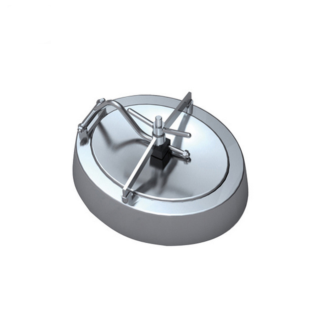 Sanitary Stainless Steel Outward Opening Oval Manhole Cover With Bevel Edge