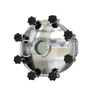 Dairy Tank Stainless Steel 304 Sanitary Round Type Pressure Manhole Cover With Flange Sight Glass