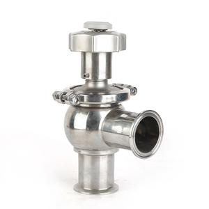 Stainless Steel SS304 SS316L Food Grade Manual Divert Reversing Stop Seat Valve