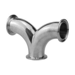 Food Grade 304 Stainless Steel Y type Clamp Elbow Tee Fittings